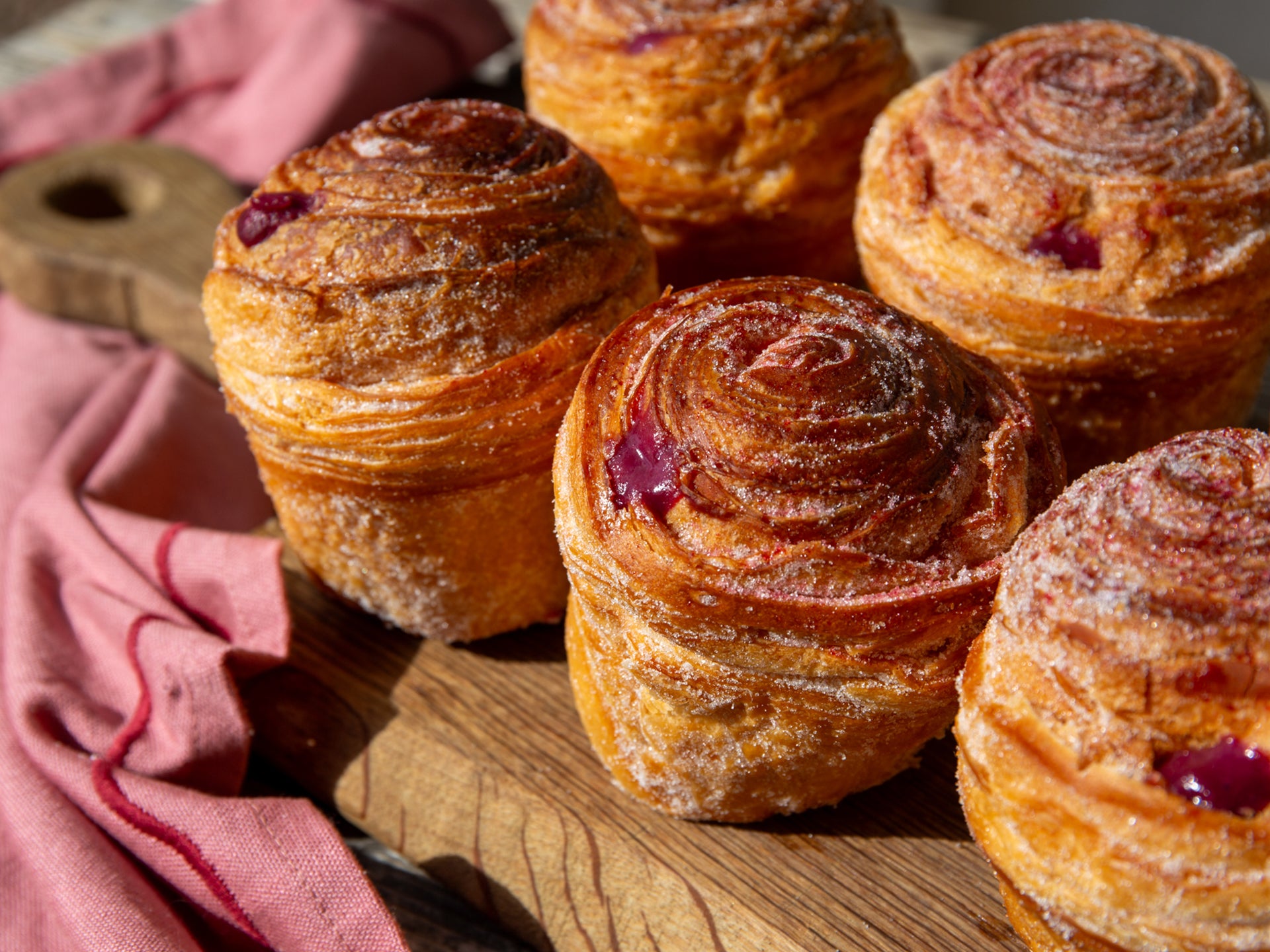 Blackberry & Apple Custard Cruffin