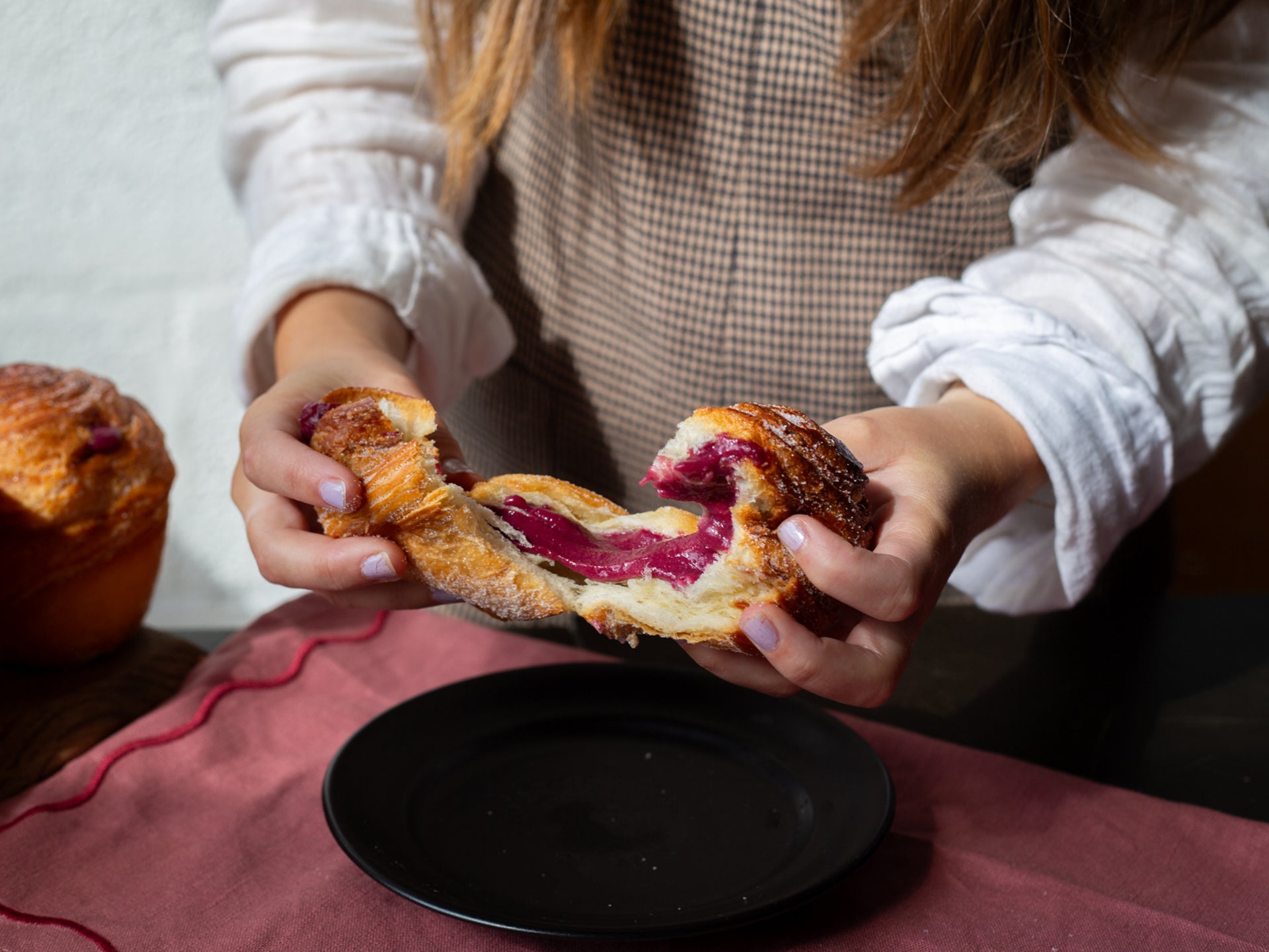 Blackberry & Apple Custard Cruffin