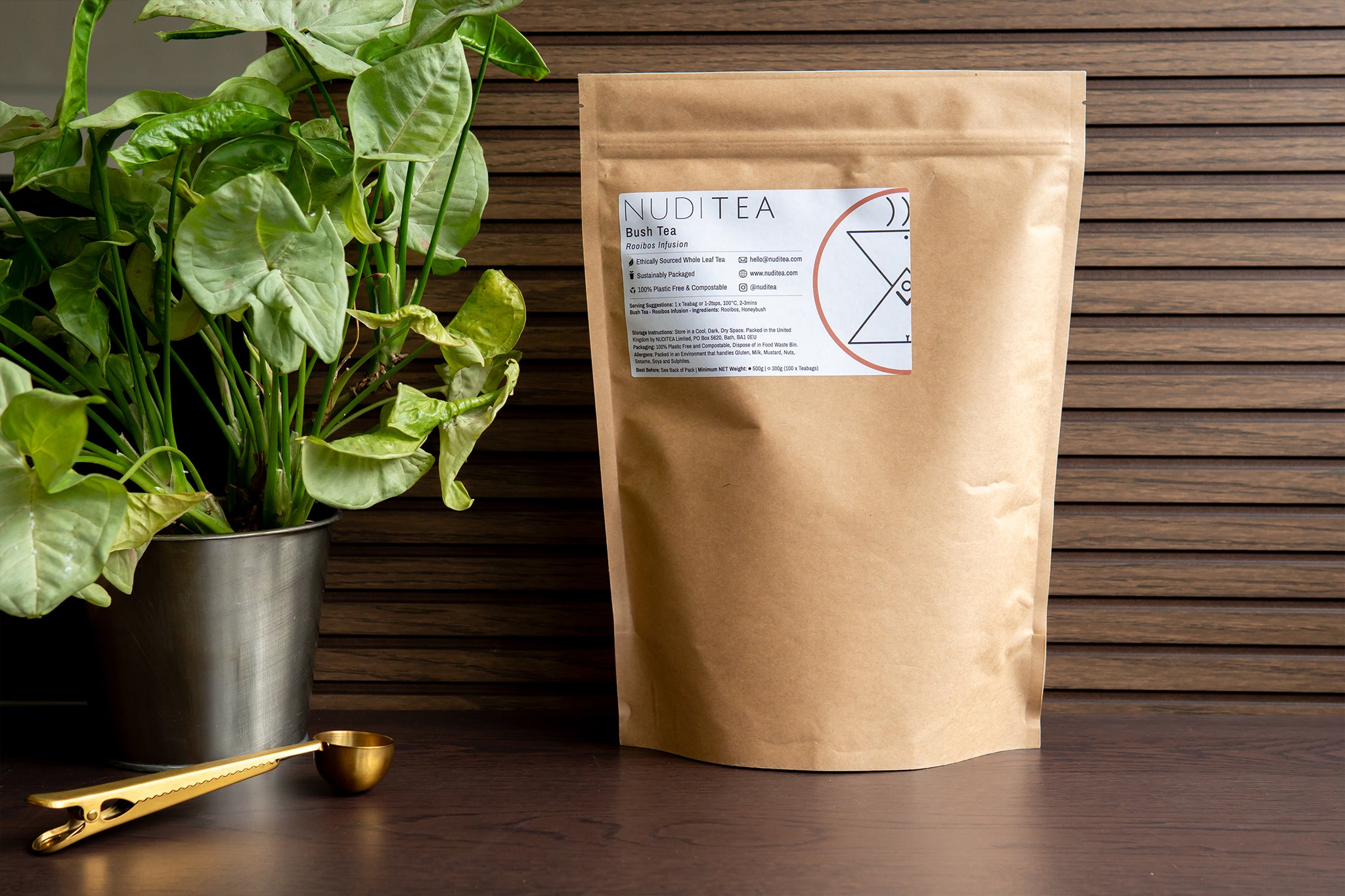 A packet of Nuditea Bush tea