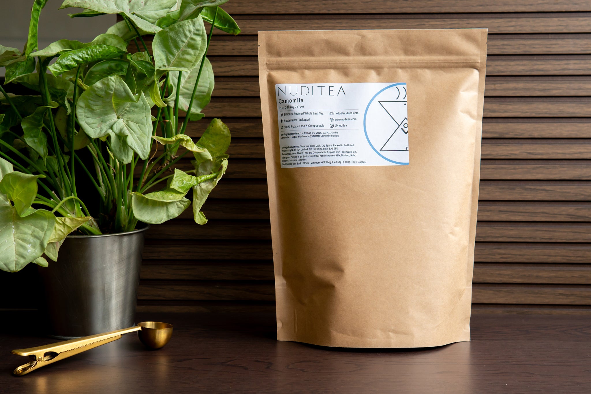 A packet of Nuditea Camomile tea