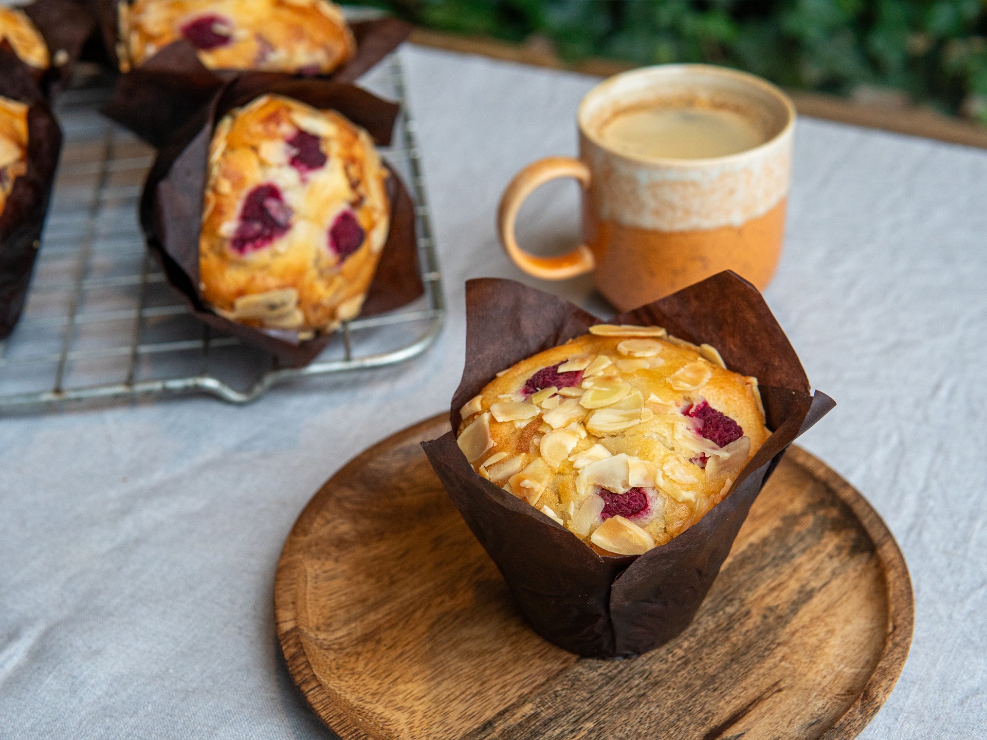 Raspberry & Almond Muffins | Cakesmiths With coffee