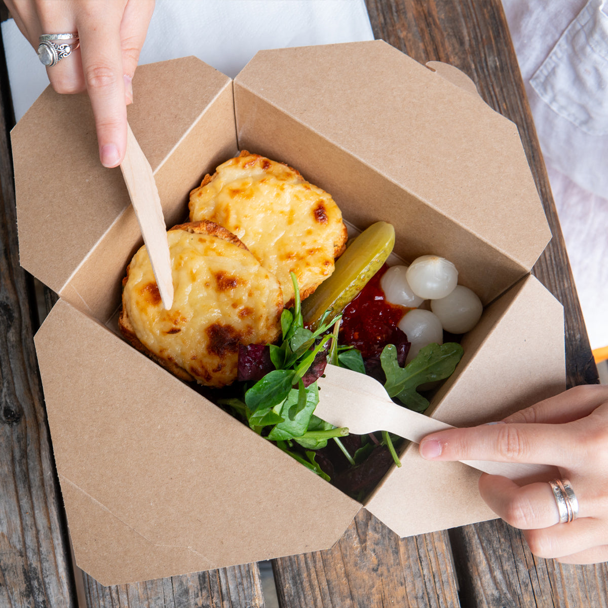 A takeaway rarebit made with our savoury scones