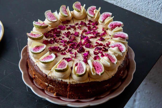 Fig, Apple & Caramel Cake