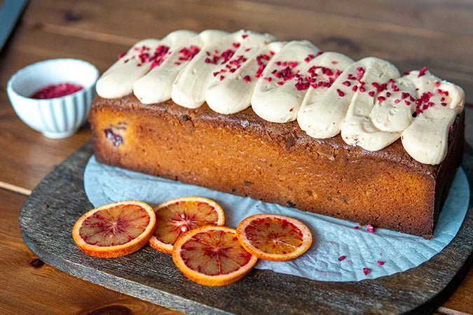 Blood Orange & Raspberry Loaf