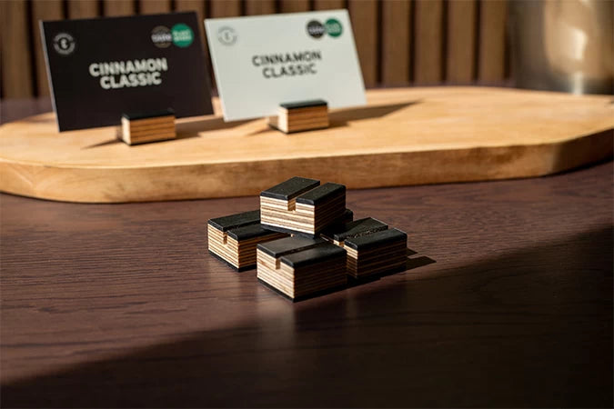 Richlite Product Display Card Stands - Liquorice