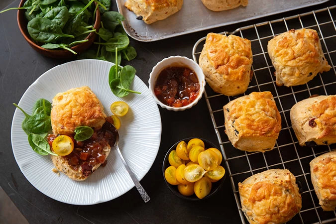 Sun Dried Tomato &amp; Black Olive Scones 