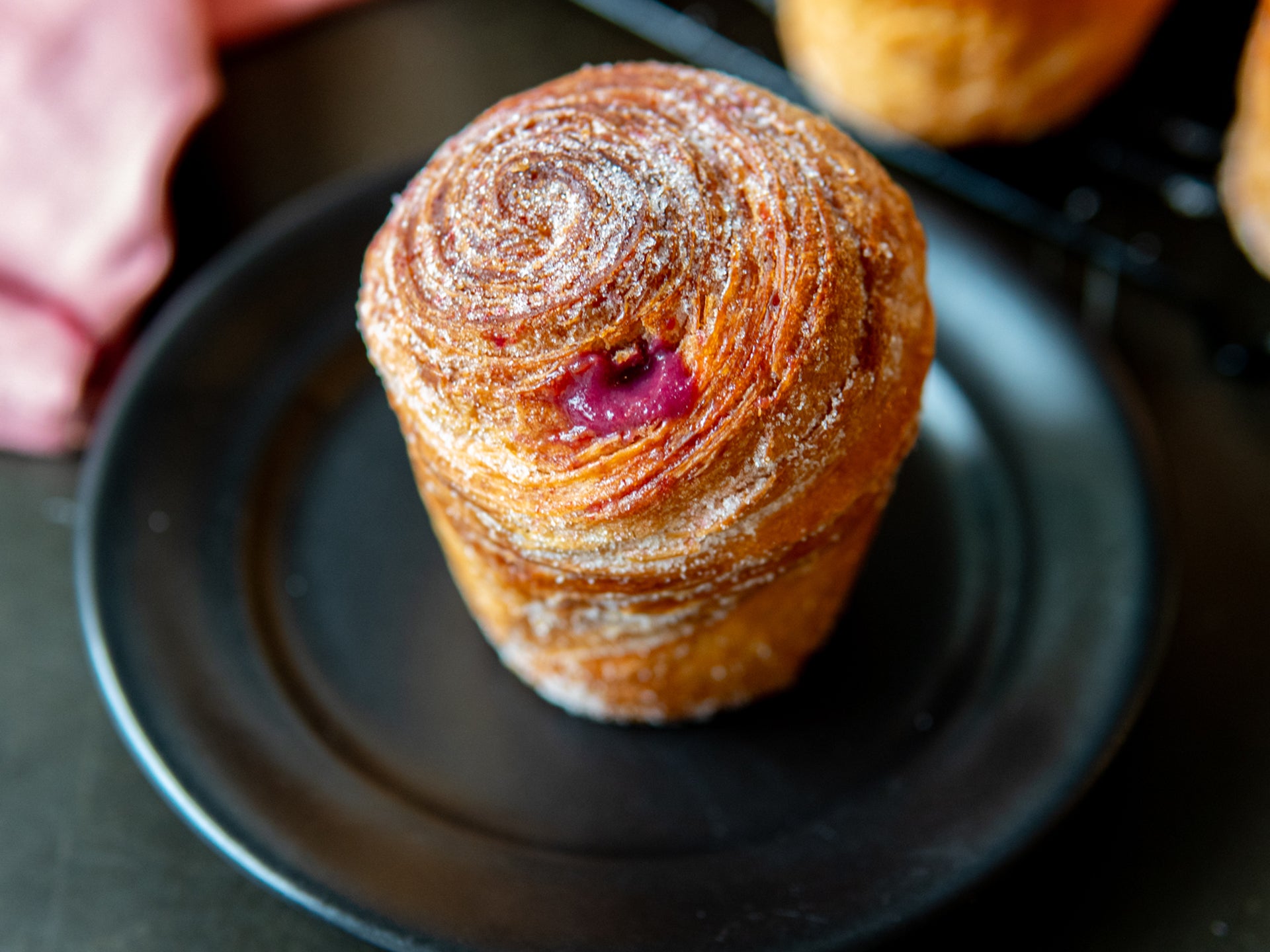 Blackberry & Apple Custard Cruffin