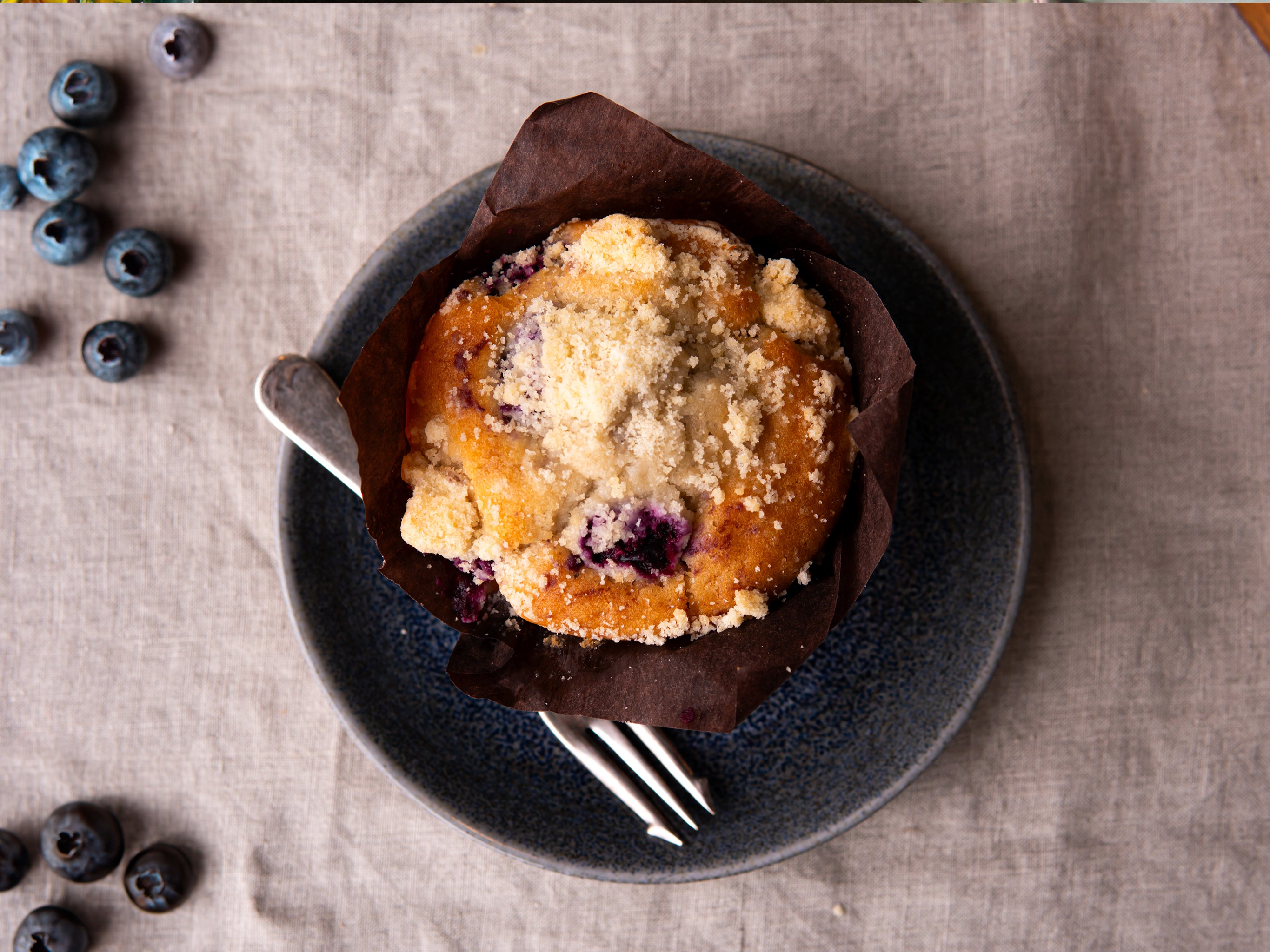 Perfect for breakfast - a blueberry muffin