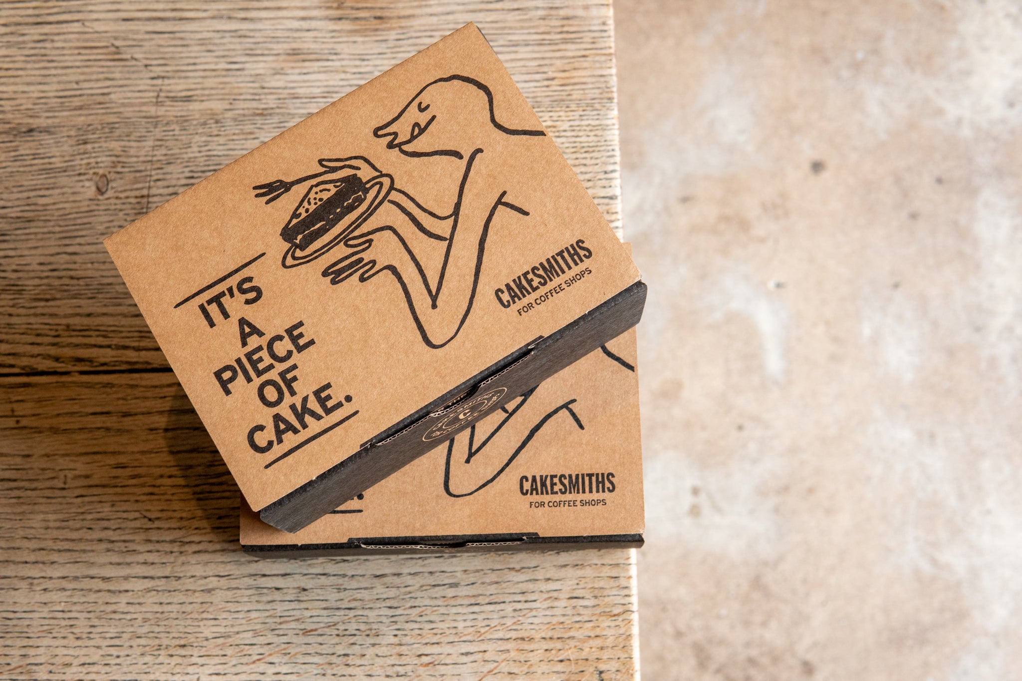 Serve up our wholesale cakes in a branded Cakesmiths 3 slice box