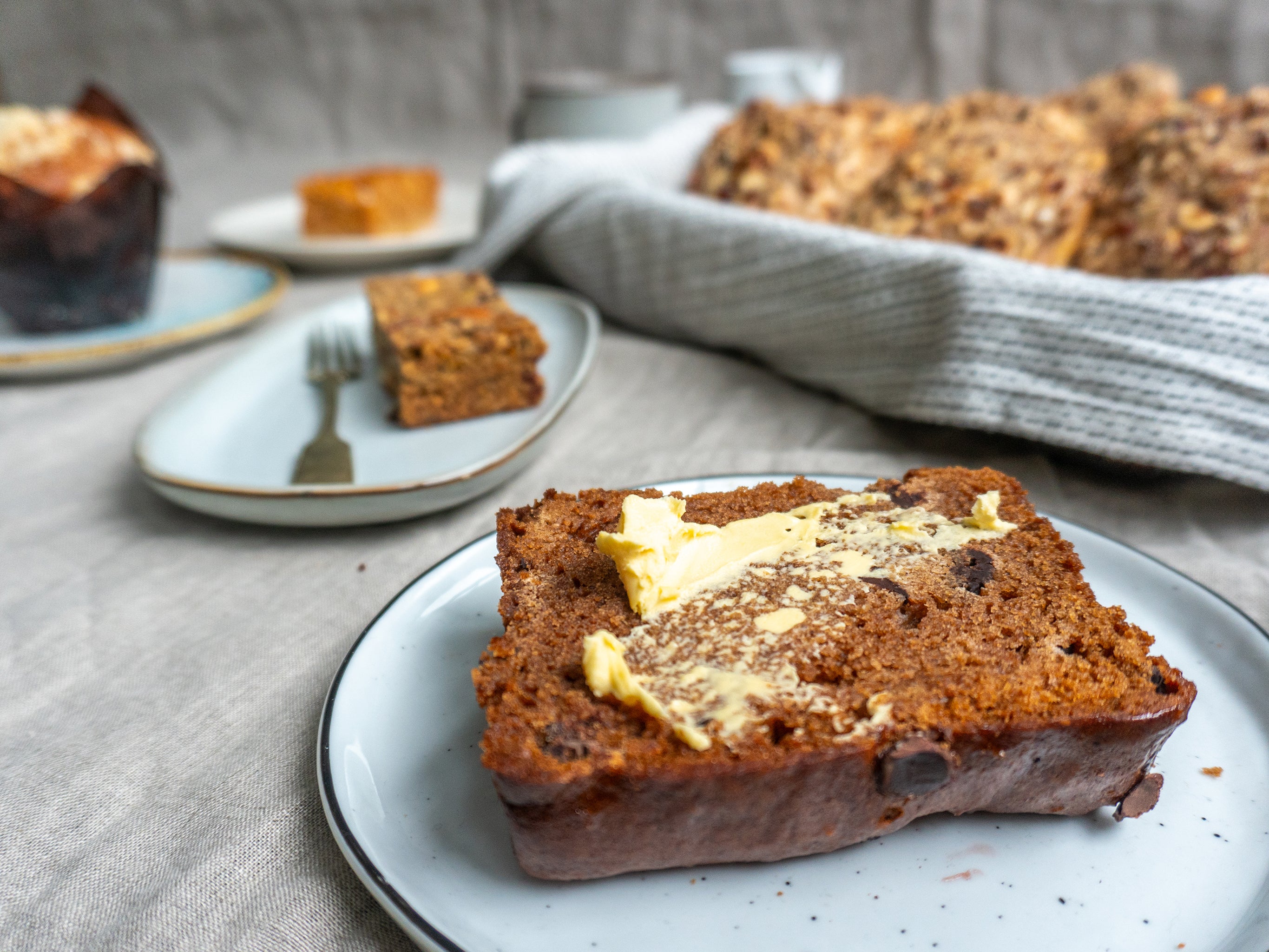 Try our wholesale banana bread toasted with butter