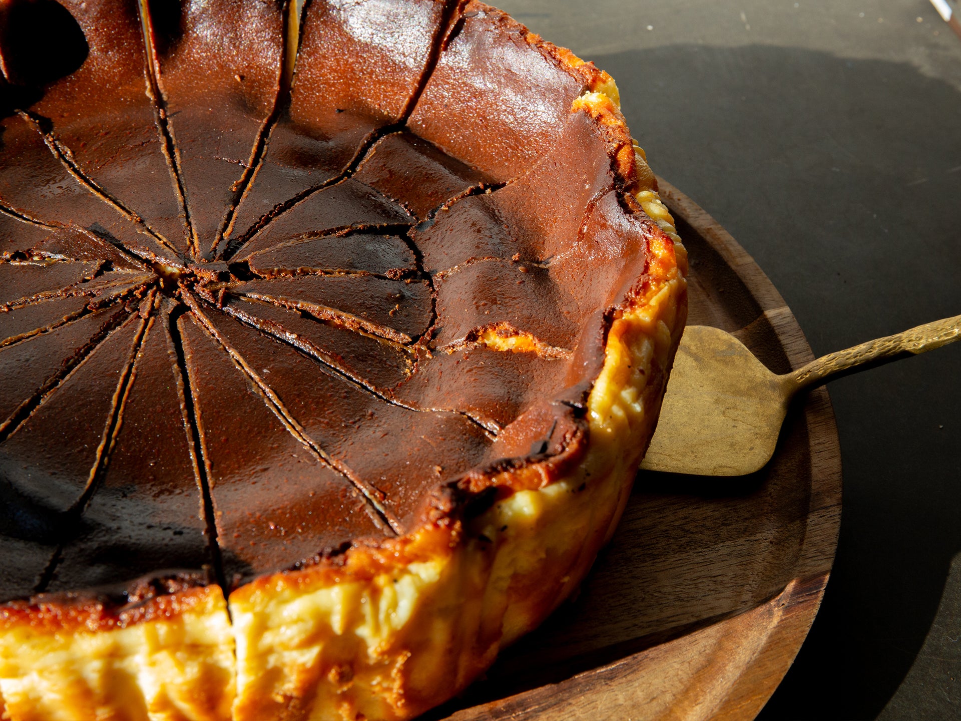 Pre-portioned burnt basque cheesecake from Cakesmiths