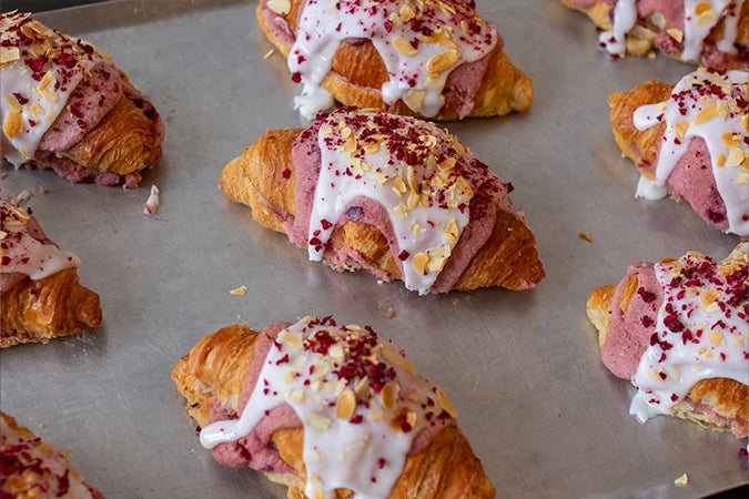 Cherry Bakewell Croissants