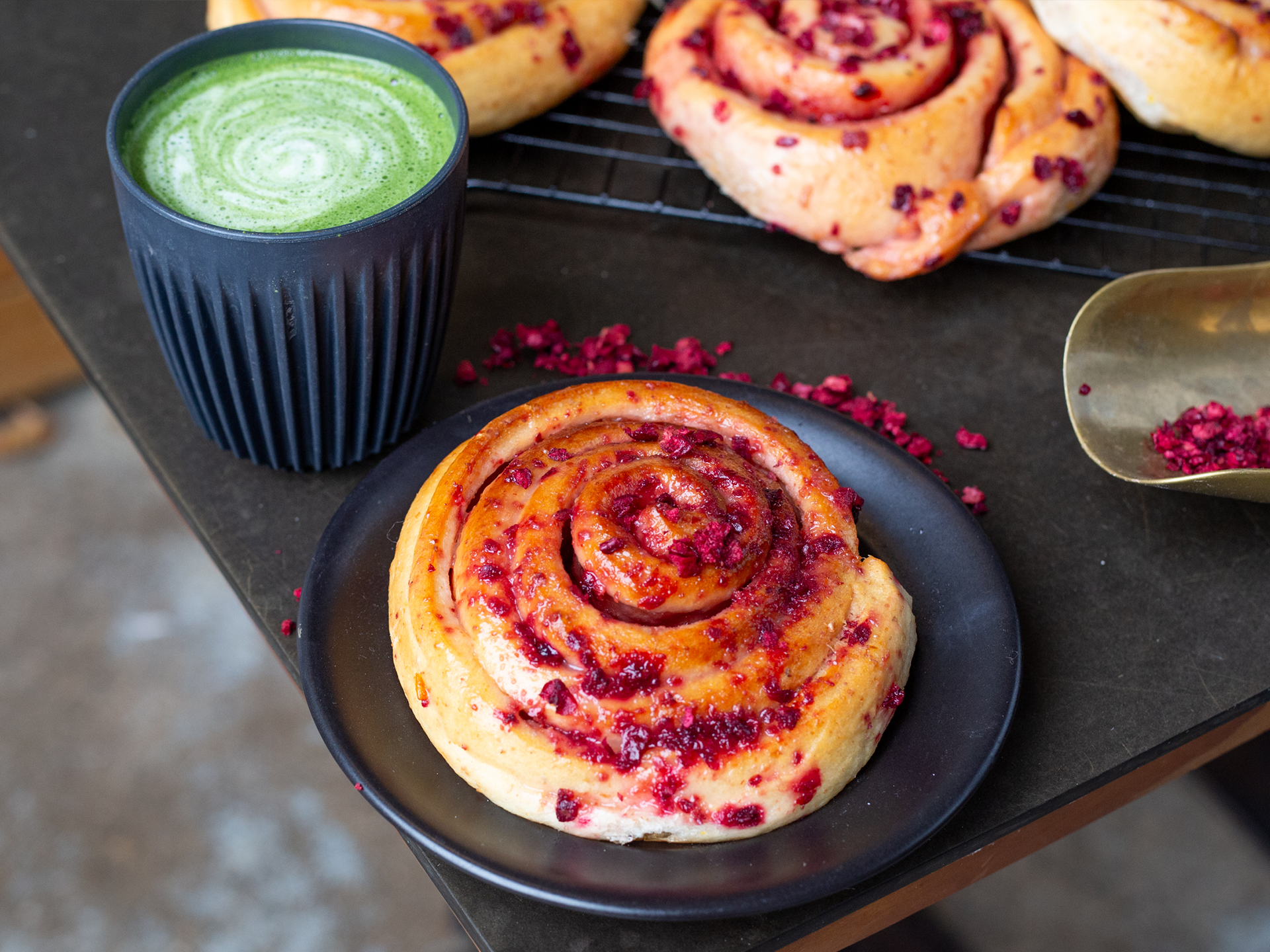 Sticky Cherry Buns