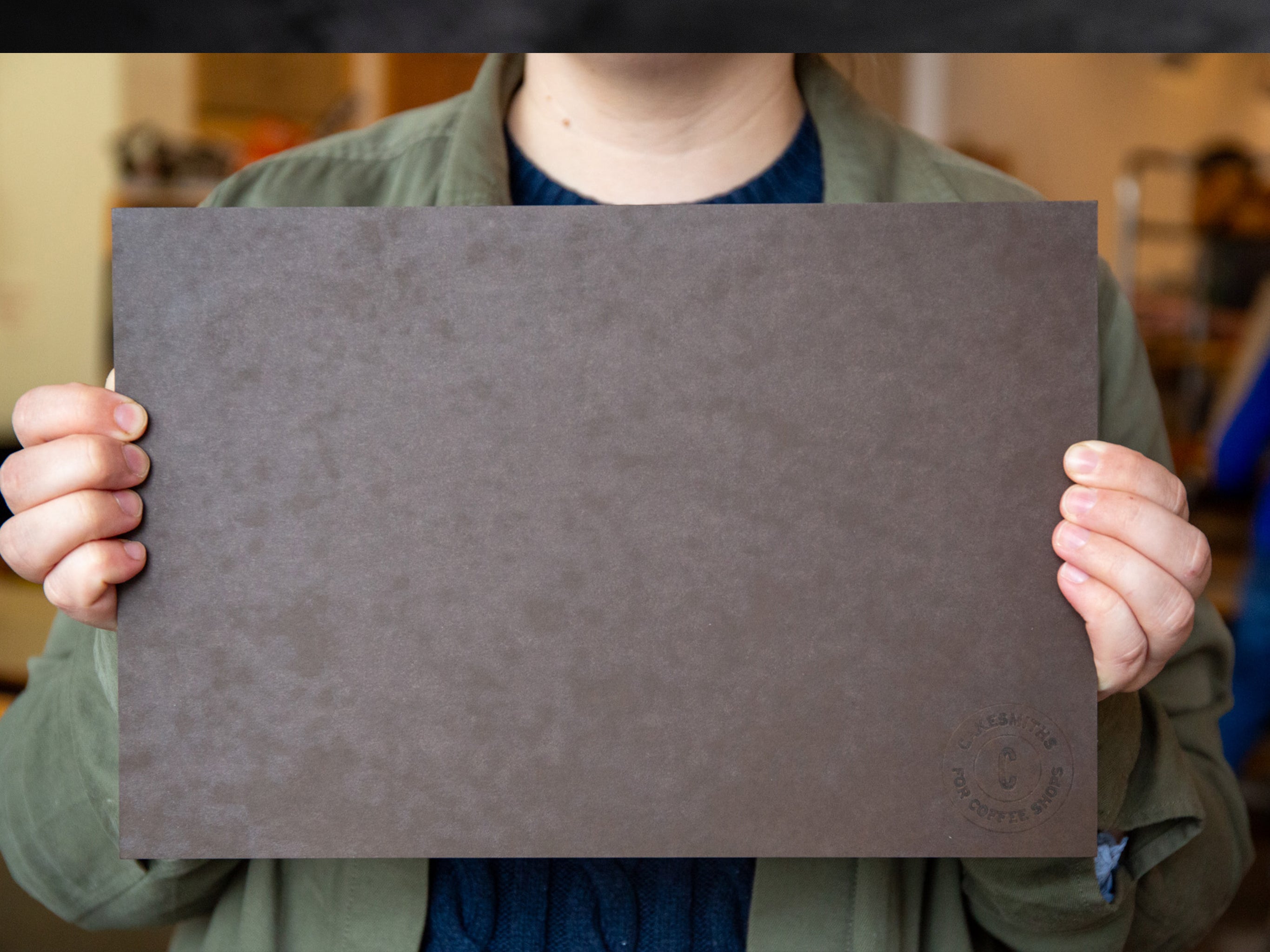 Our Coffee coloured display boards, great for displaying cake in coffee shops