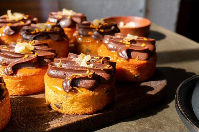 Ginger, Marmalade & Dark Chocolate Friands