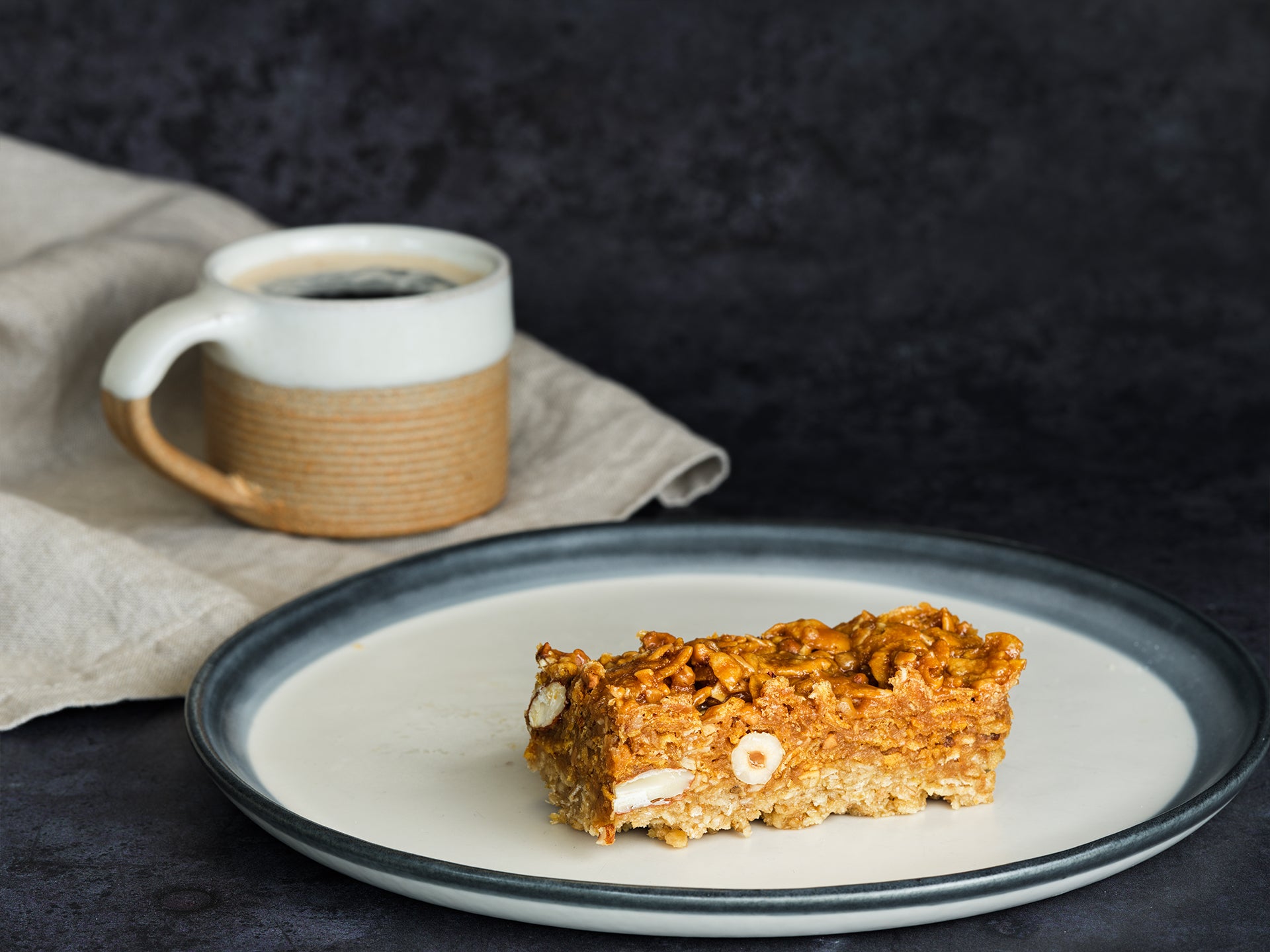 A slice of honey nut crunch wholesale traybake