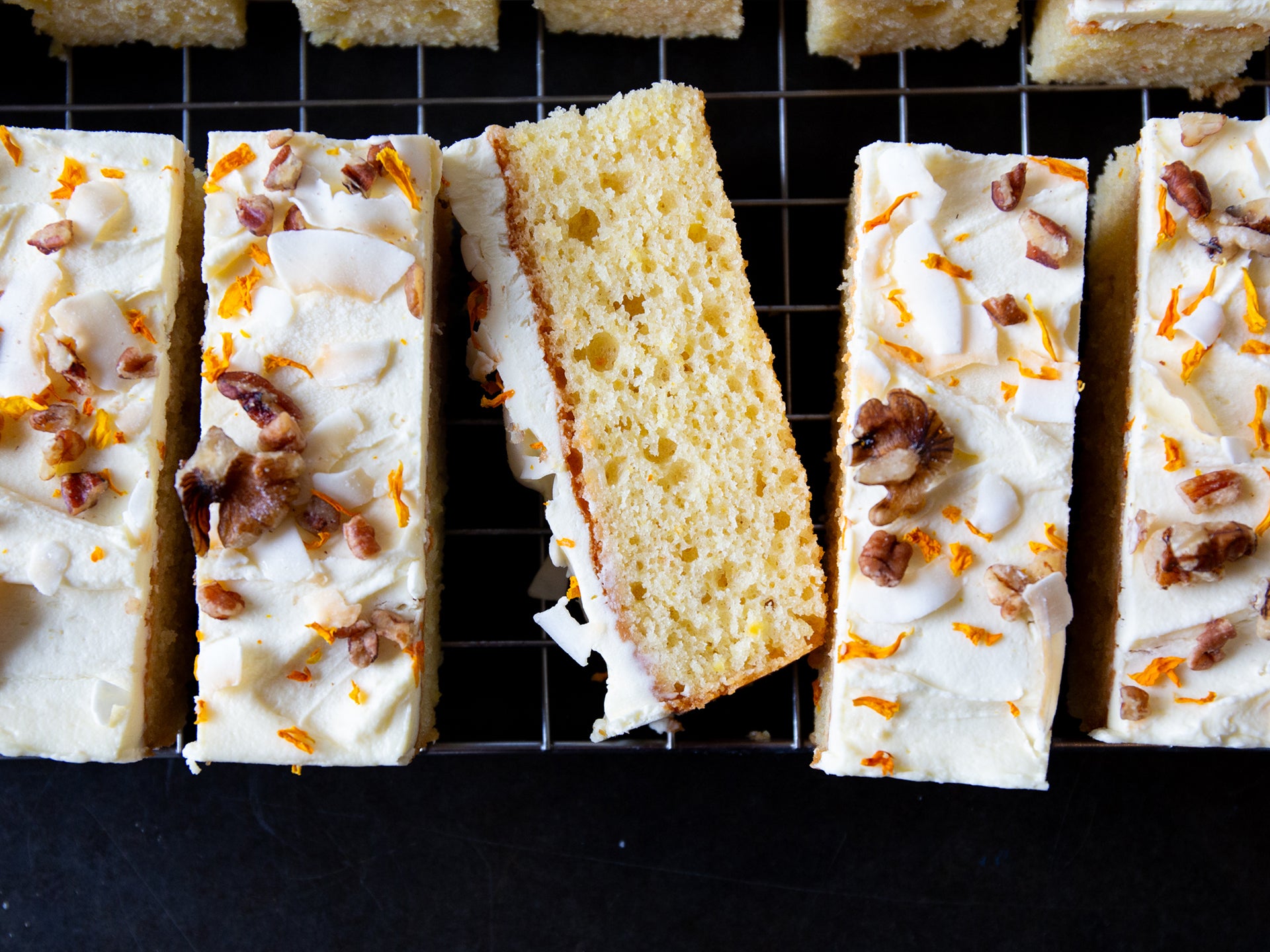 Close up shot of our hummingbird traycake