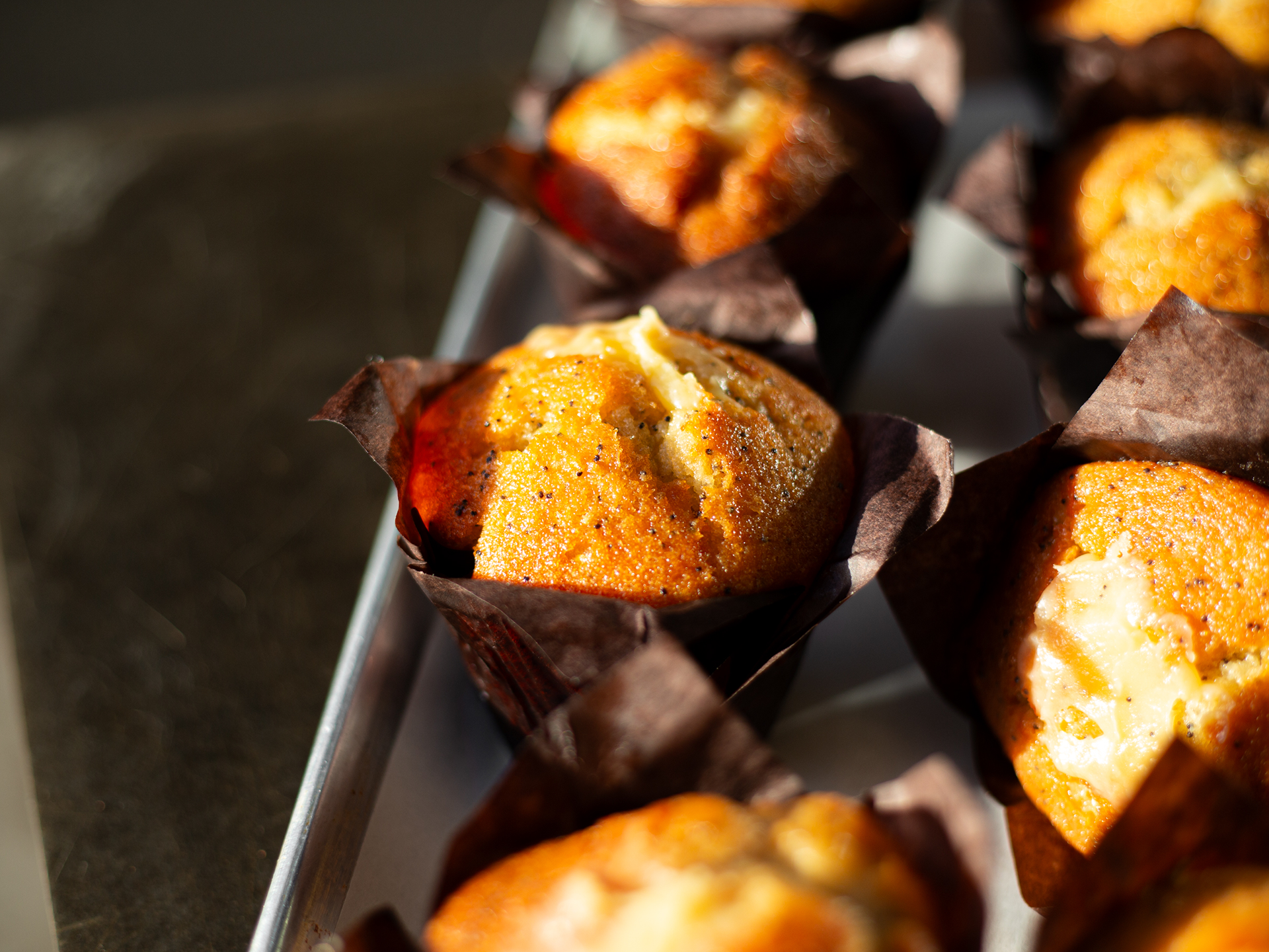 Lemon, Poppyseed & White Chocolate Muffins