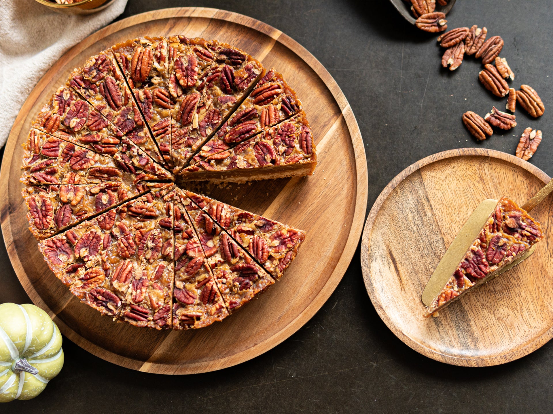 Our Maple Pecan Pie round