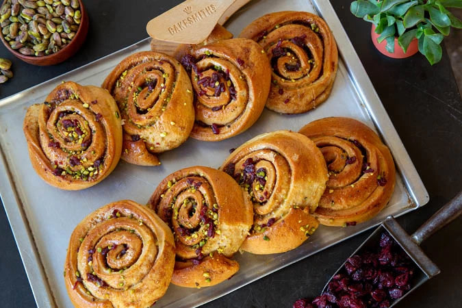 Orange, Cranberry & Pistachio Buns