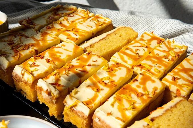 Passionfruit & White Chocolate Traycake