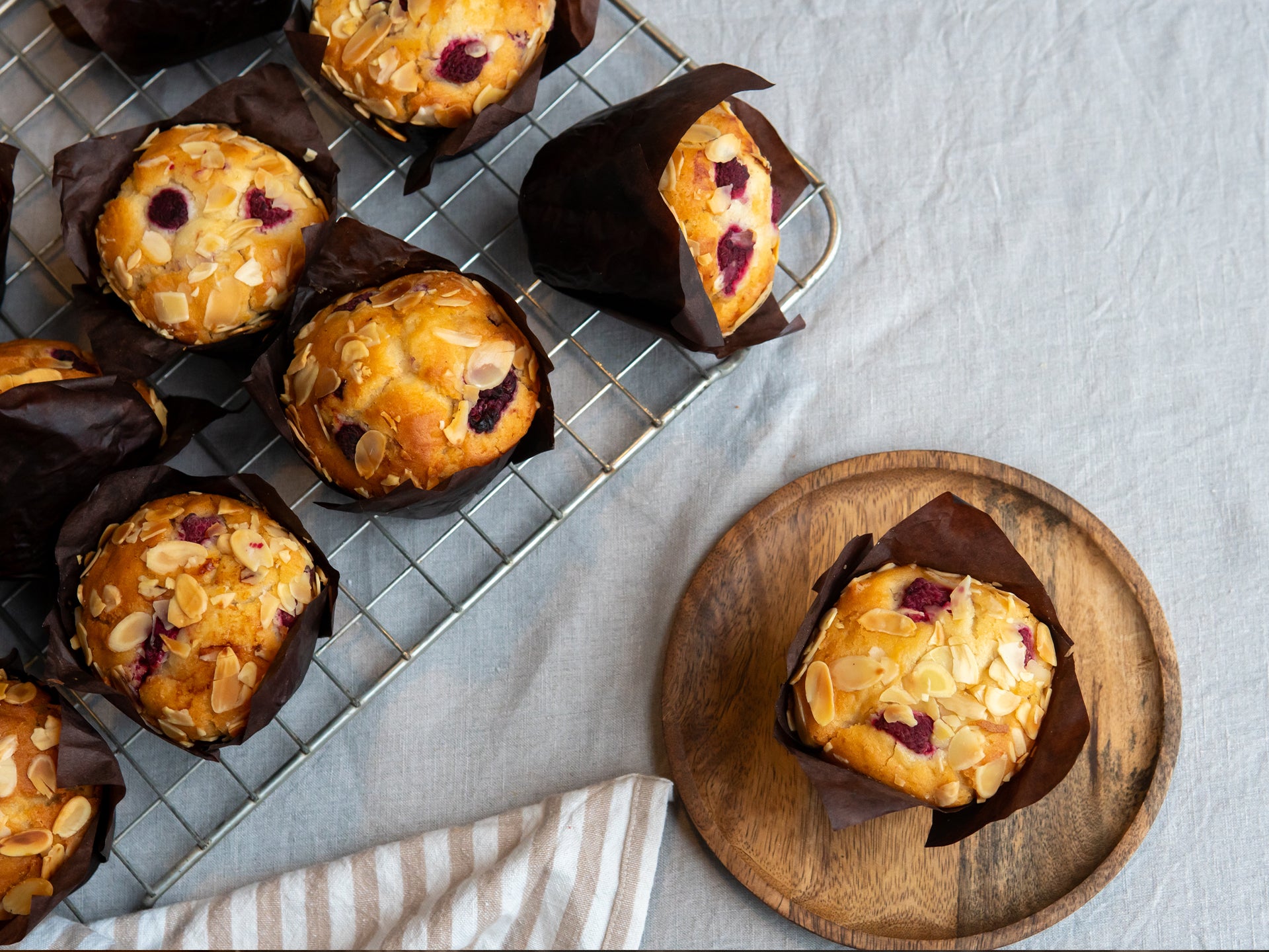 Wholesale muffins on a cooling rack