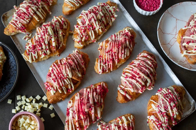 Raspberry & White Chocolate Almond Croissant