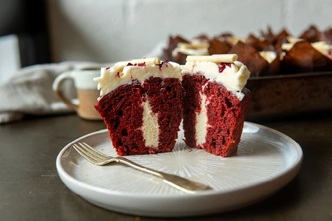 Red Velvet Cheesecake Muffins