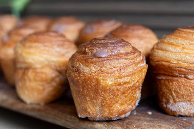 Rhubarb Fool Cruffin