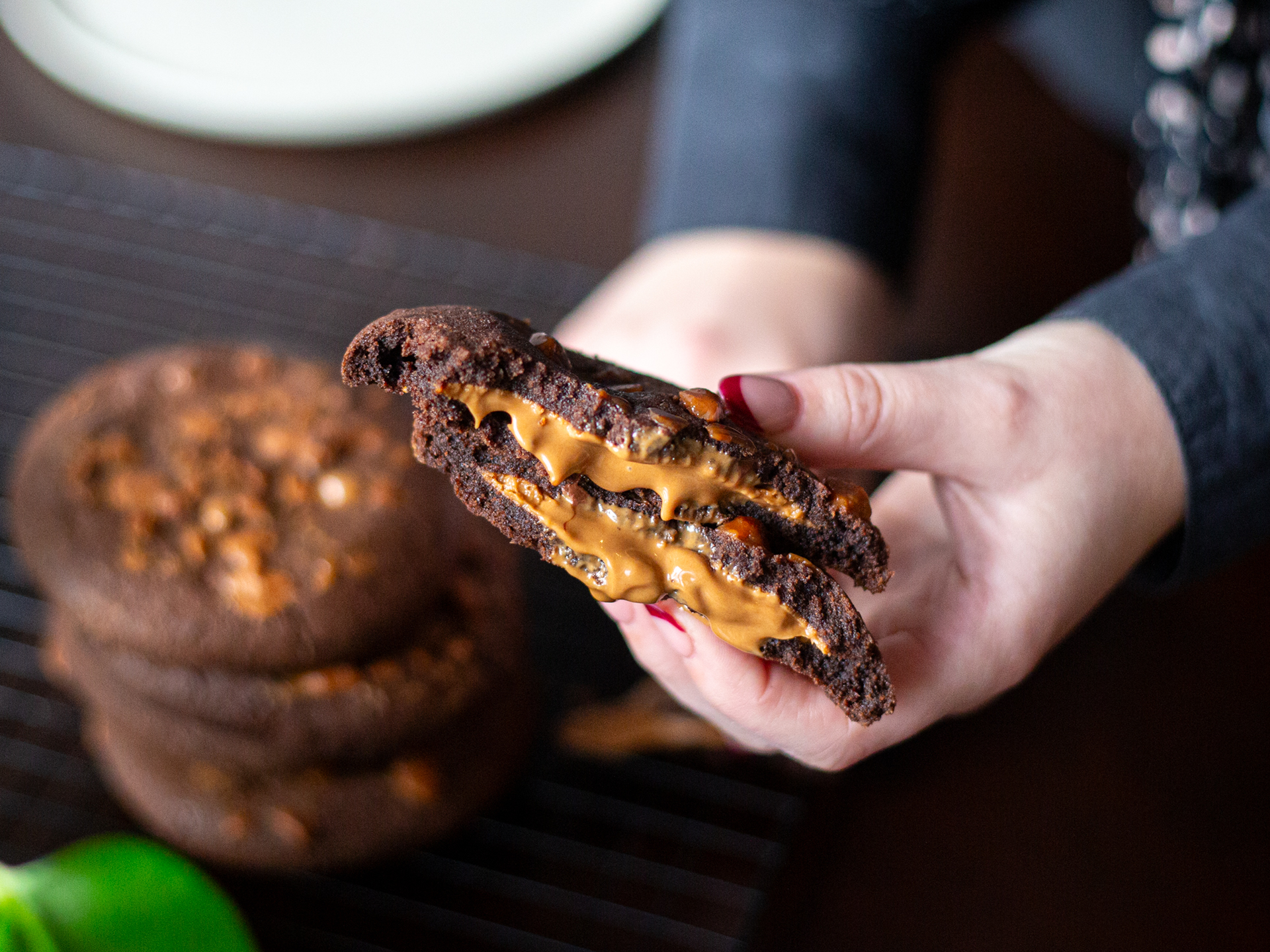 Salted Caramel Chocolate Fudge Cookie