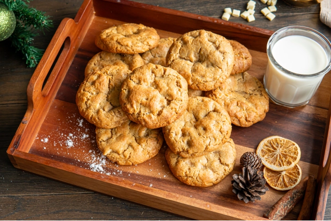 White Chocolate & Salted Caramel Cookies