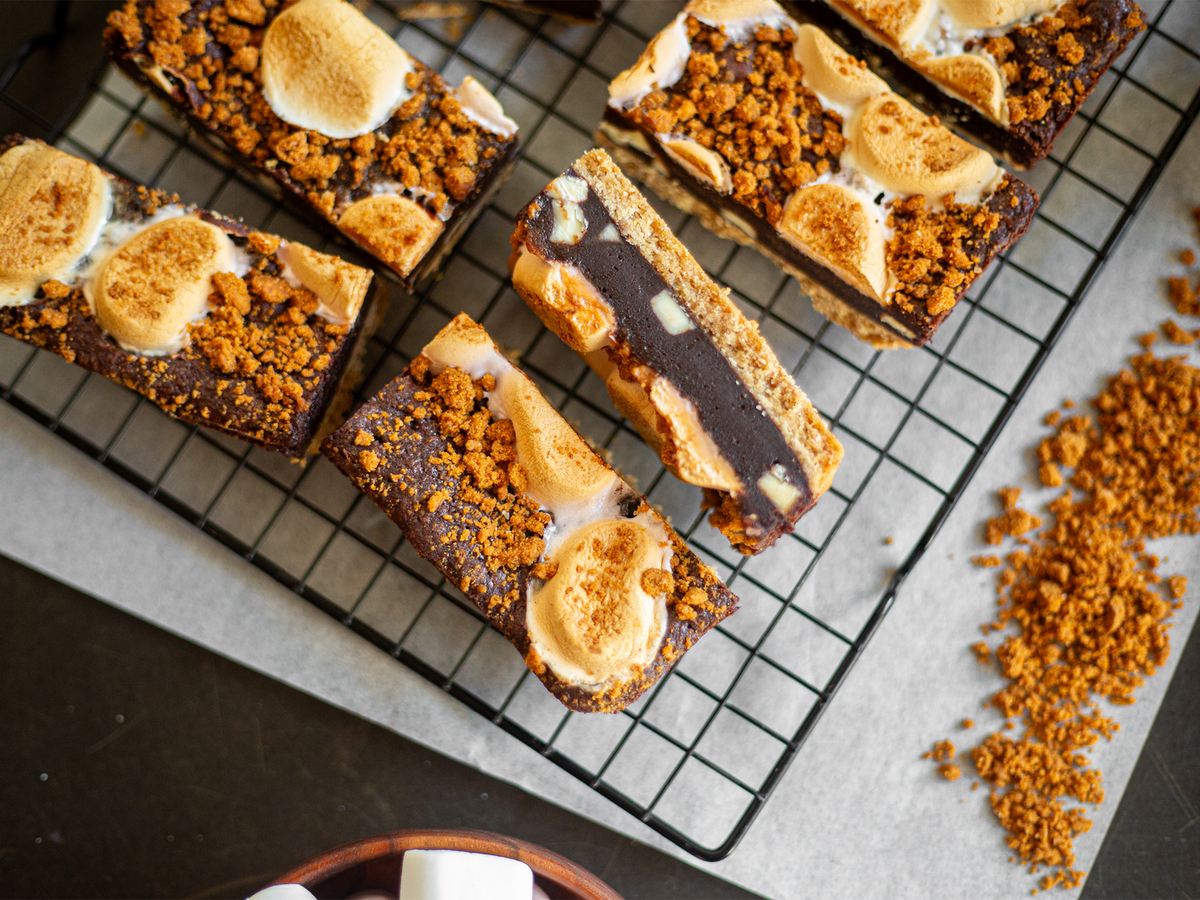 A tray of our new wholesale S'mores Bar