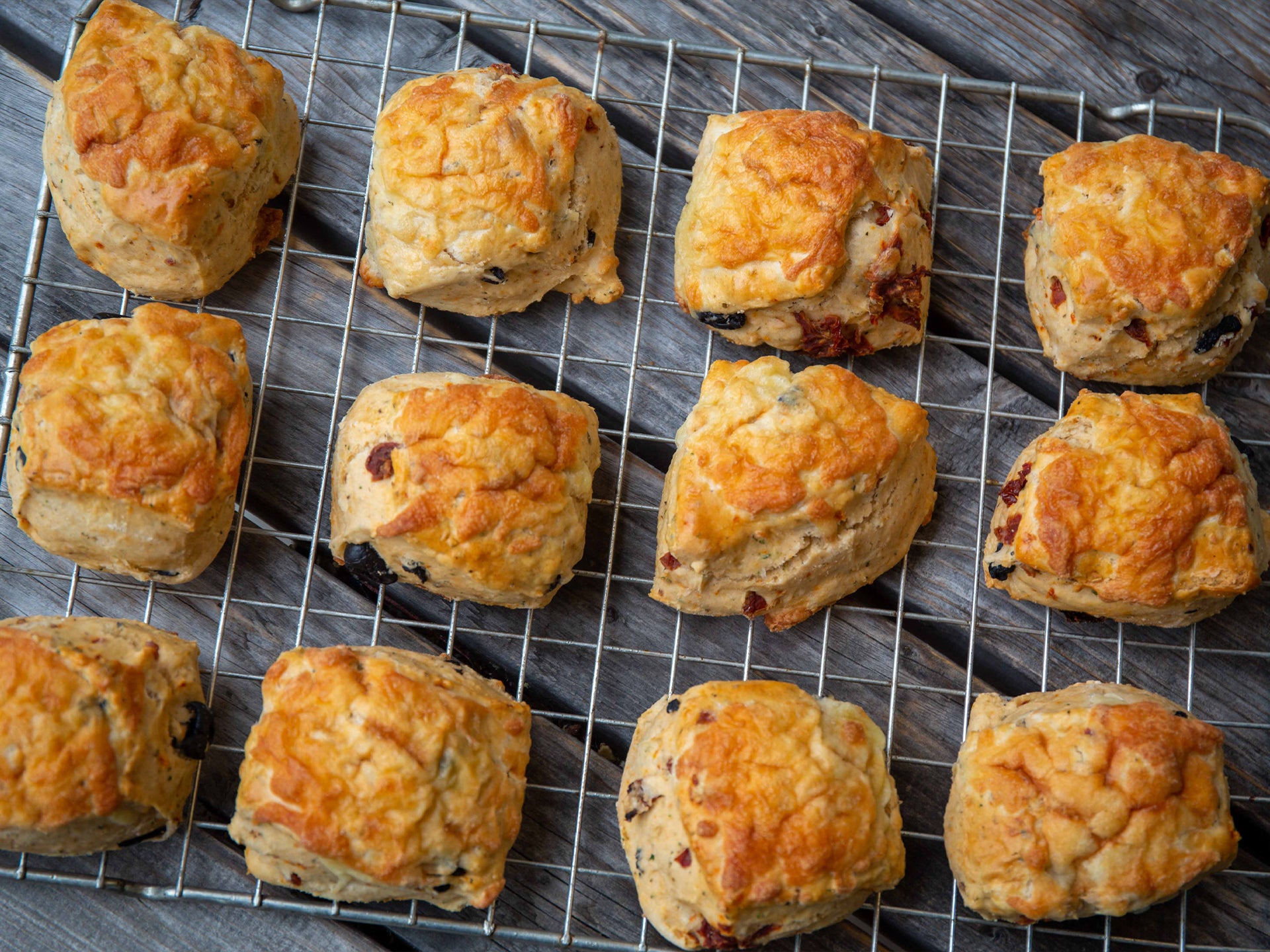 Shop Wholesale savoury scones filled with sun dried tomatoes and black olives