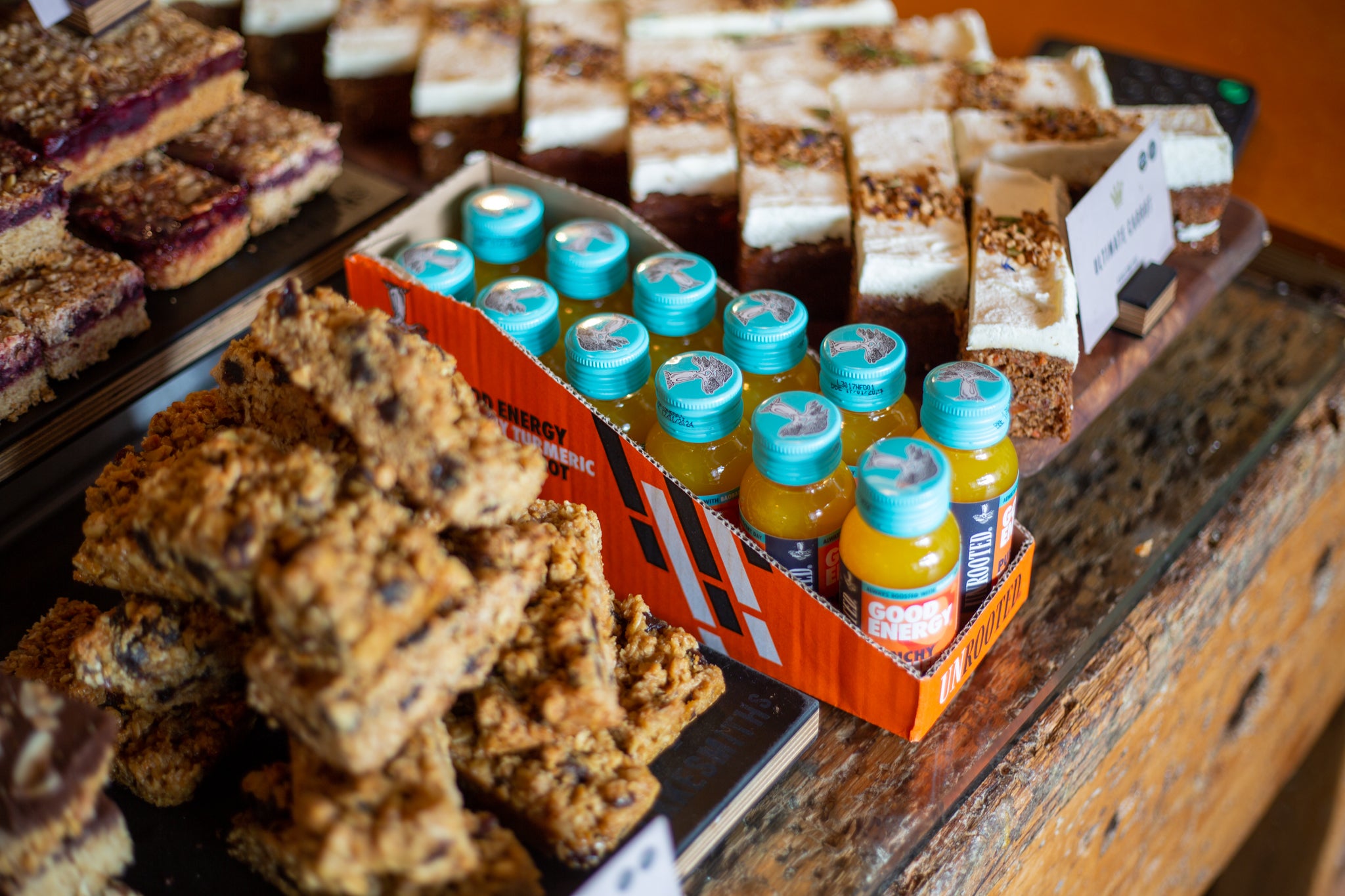 Buy wholesale Ginger shots from Unrooted, available from Cakesmiths
