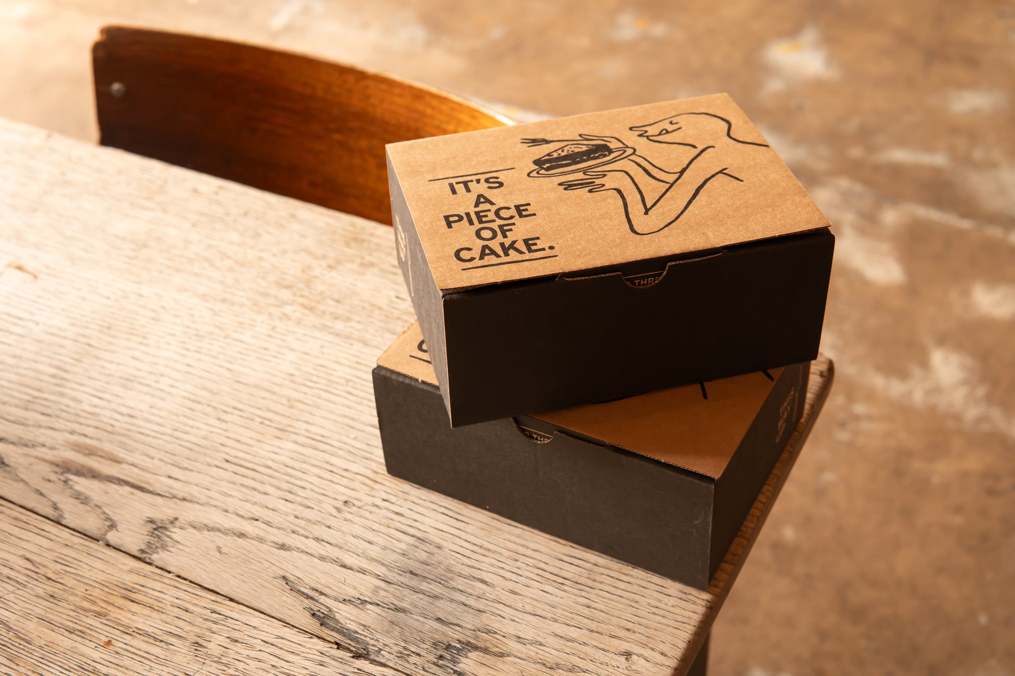 Pick up a stack of our three slice cake boxes for your customers to buy takeaway cake