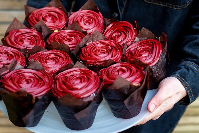 Valentine's Cherry Chocolate Muffins