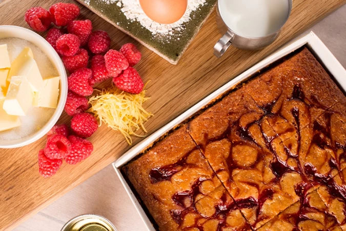 Lemon & Raspberry Swirl Traycake