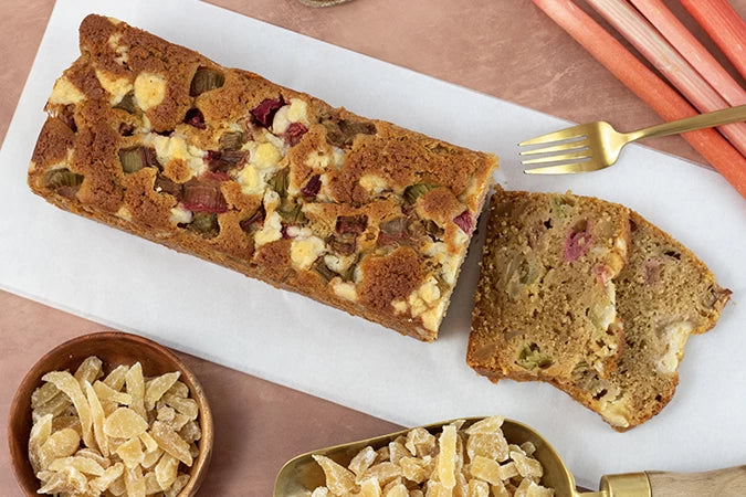 Rhubarb & Ginger Streusel Loaf