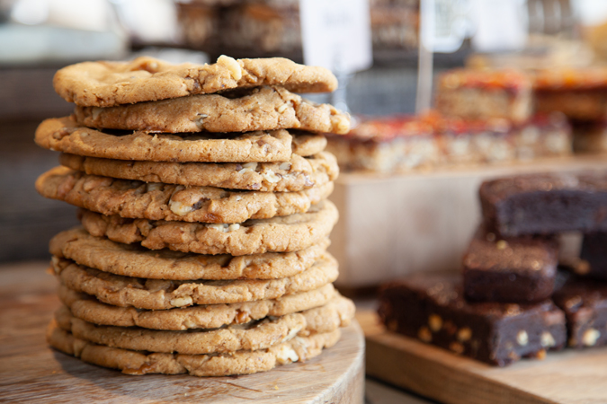 cookie stack in coffee shop