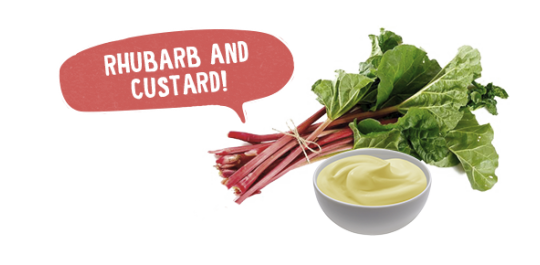 Rhubarb & Custard Cake